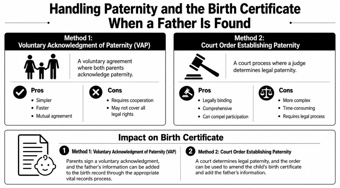 Handling Paternity and the Birth Certificate When a Father Is Found